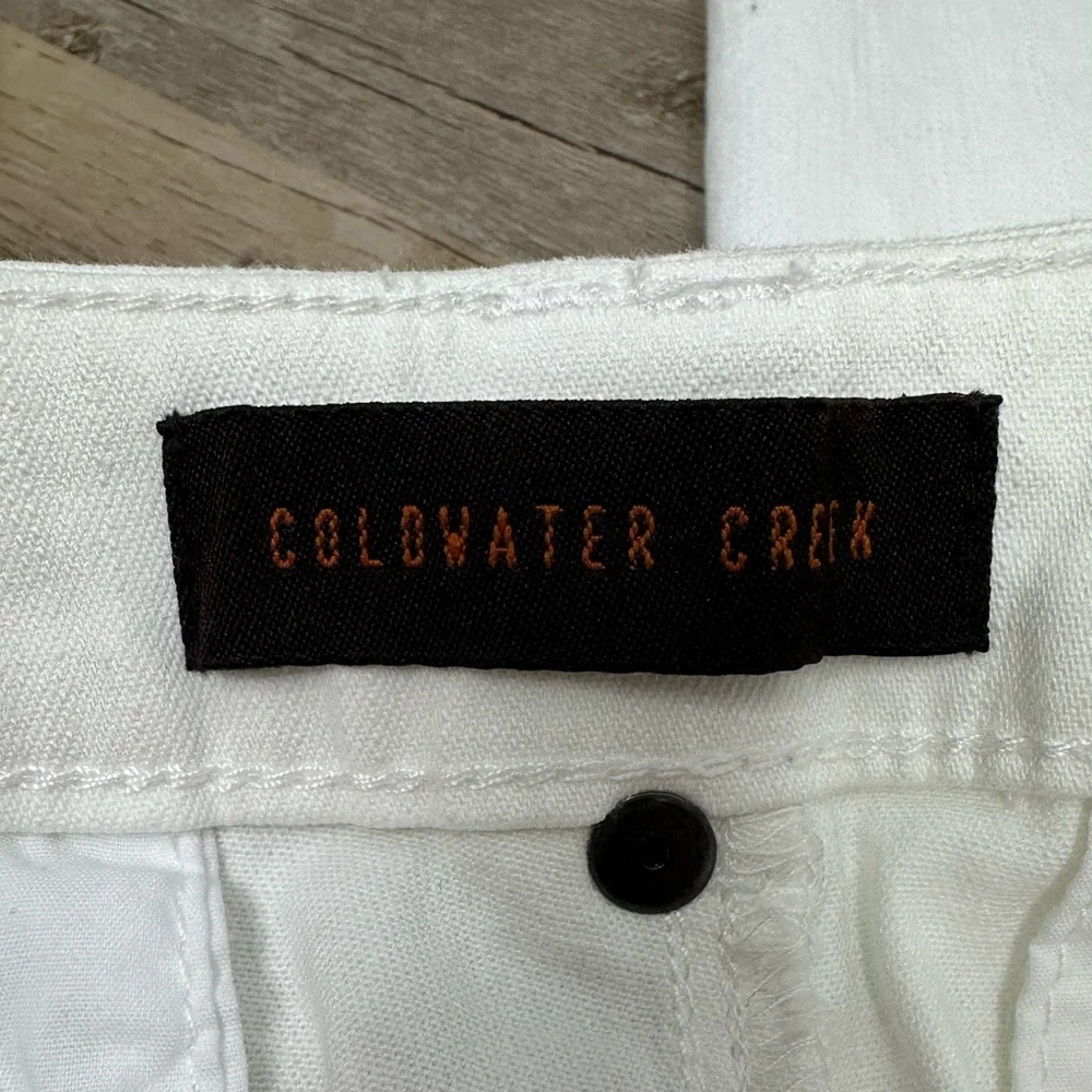 Coldwater Creek White Straight Wide Leg Pant Size Large 16